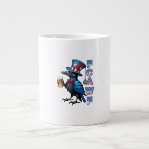 Kraai, F-Caw-F Grappige Vogel Creatieve Casual Extra Grote Beker