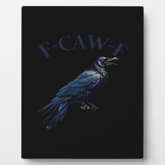 Kraai, F-Caw-F Grappige Vogel Creatieve Casual Fotoplaat