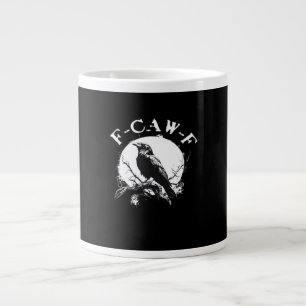 Kraai F-Caw-F Grappige Vogel Esthetische Casual Extra Grote Beker