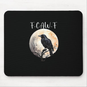 Kraai F-Caw-F Grappige Vogel Esthetische Casual Muismat
