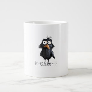 Kraai, F-Caw-F Grappige Vogel F-Caw-F Koe Humor Me Extra Grote Beker