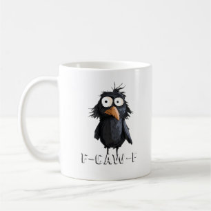 Kraai, F-Caw-F Grappige Vogel F-Caw-F Koe Humor Me Koffiemok