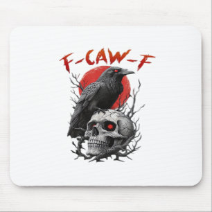 Kraai, F-Caw-F Grappige Vogel F-Caw-F Maan Gothisc Muismat