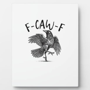 Kraai, F-Caw-F Grappige Vogel Fotoplaat