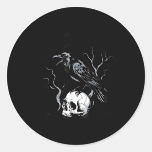 Kraai F-Caw-F Grappige Vogel Grappige Uitdrukking Ronde Sticker