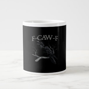 Kraai, F-Caw-F Grappige Vogel Klassieke Vintage St Extra Grote Beker