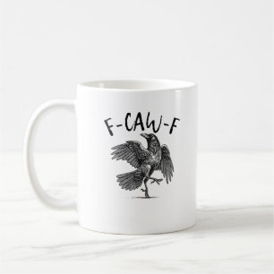 Kraai, F-Caw-F Grappige Vogel Koffiemok