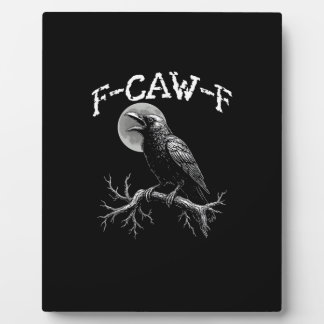Kraai F-Caw-F Grappige Vogel Kraai Humor Creatieve Fotoplaat