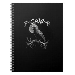 Kraai F-Caw-F Grappige Vogel Kraai Humor Tri-blend Notitieboek