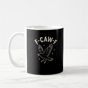 Kraai F-Caw-F Grappige Vogel Maan Gothische Volwas Koffiemok