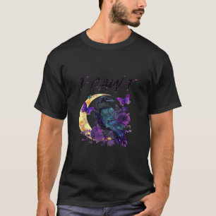 Kraai F Caw F Grappige Vogel Maan Gotisch Ontwerp T-shirt