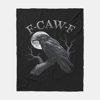 Kraai F-Caw-F Grappige Vogel Maan Retro Klassieker Fleece Deken