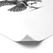 Kraai, F-Caw-F Grappige Vogel Poster (Hoek)
