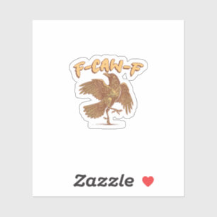 Kraai F-Caw-F Grappige Vogel Raaf Meme Sticker