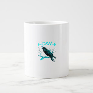 Kraai F-Caw-F Grappige Vogel Retro Extra Grote Beker