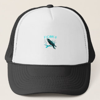 Kraai F-Caw-F Grappige Vogel Retro Trucker Pet