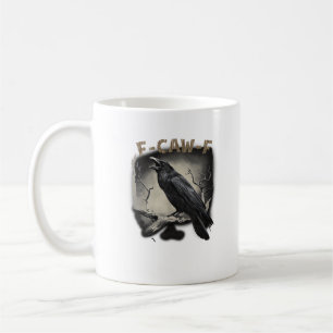 Kraai, F-Caw-F Grappige Vogel Vintage Stijl Koffiemok