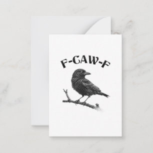 Kraai F-CAW-F Halloween Notitiekaartje