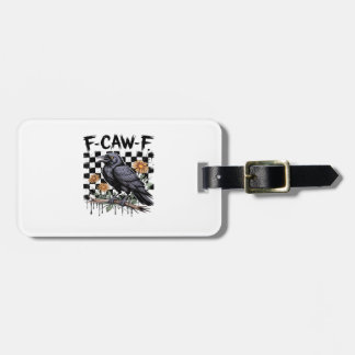 Kraai Flowral, F-Caw-F Grappige Vogel FCAWF Maan G Bagagelabel