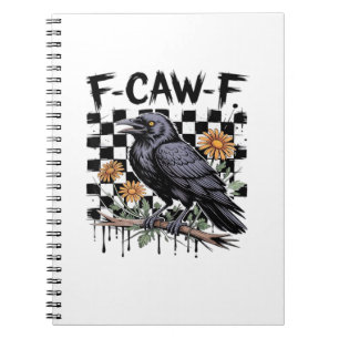 Kraai Flowral, F-Caw-F Grappige Vogel FCAWF Maan G Notitieboek