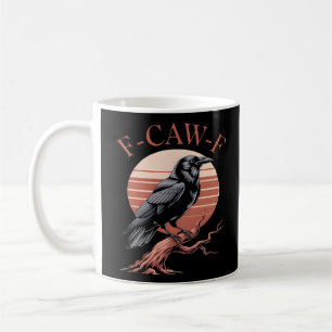 Kraai Gothic Grappig F-Caw-F Humor Klassieke Stijl Koffiemok