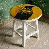 Kraai met bloemen weefsel papier voor ontkoppeling