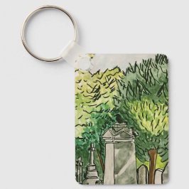 Kraai op het kerkhof, sleutelhanger