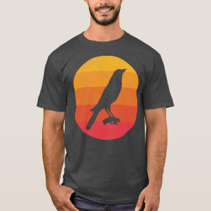 Kraai op vertakking t-shirt