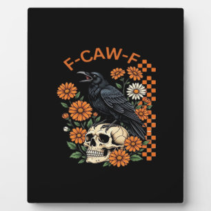 Kraai Raaf F-Caw-F Grappige Halloween Gotische Cre Fotoplaat