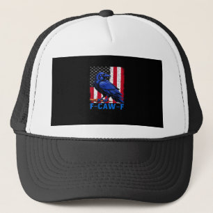 Kraai Raven Grappig F-Caw-F Minimaal Schoon Trucker Pet