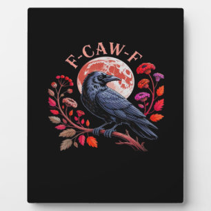 Kraai Raven Grappige F-Caw-F Oversized Vintage Gra Fotoplaat