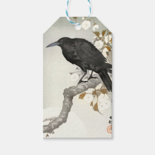 Kraai Raven Koson Japanse Vogel Kraai Cadeaulabel