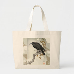 Kraai Raven Koson Japanse Vogel Kraai Grote Tote Bag