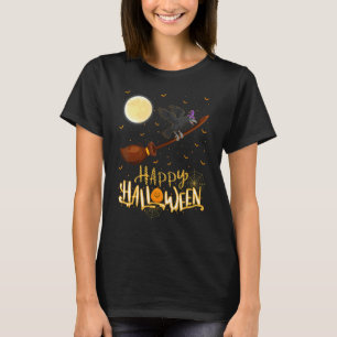 Kraai Rij Heks Schot Hagel Kraai Vogel Halloween T-shirt