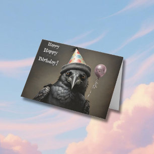 Kraai verjaardag gefeliciteerd kaart