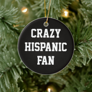 Kraaie Spaanse Fan, Grappige Basketbal Mexicaanse Keramisch Ornament