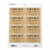 Kraaien en esdoorn laat esdoornsiroop label (Full Sheet)