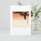 Kraaien en Rode Lucht (1888 - 1889) Vintage Japans Kaart (Staand voorkant)