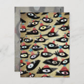 Kraaien mooi winterfeest briefkaart (Voorkant / Achterkant)