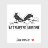 Kraaien Poging tot Moord Funny Crow Meme Bird 1WH1 Sticker (Vel)
