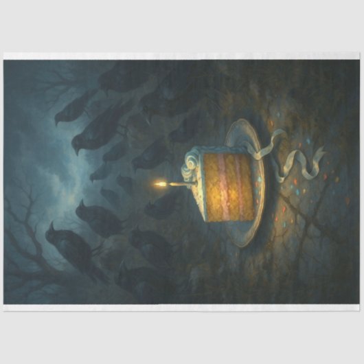 Kraaien & taart Decoupage Papier – Gotisch (Voorkant)