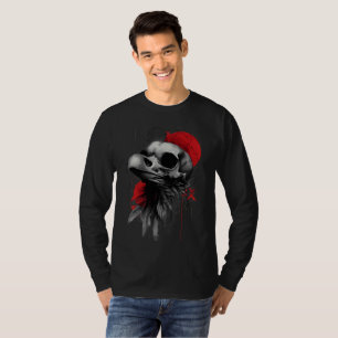 Kraaienskelet Prikkeldraad Grunge Lange Mouwen T-S T-shirt