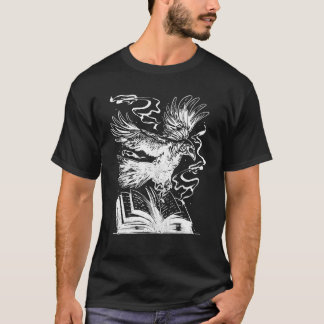 kraaiven met boeken gothic tattoo Mystery en magi T-shirt