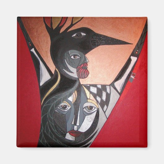 kraaiviering magneet (Voorkant)