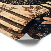 Kraaivogel grillig schilderij poster (Hoek)