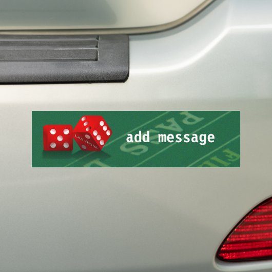 Kraampje met Las Vegas dobbelstenen Bumpersticker (Op auto)