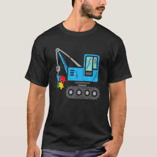 Kraan Autism Awareness Bouwtruck Jongen T-shirt
