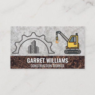 Kraan Bouw Gereedschap Logo Visitekaartje
