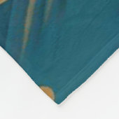 Kraan en golf, Japans ontwerp Fleece Deken (Hoek)