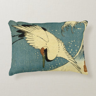  kraan en golven decoratief kussen